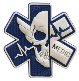 3d Patch- Medic Cross - blau