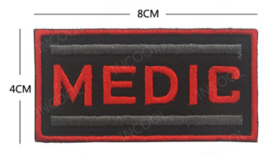 Medic Patch gestickt, rot