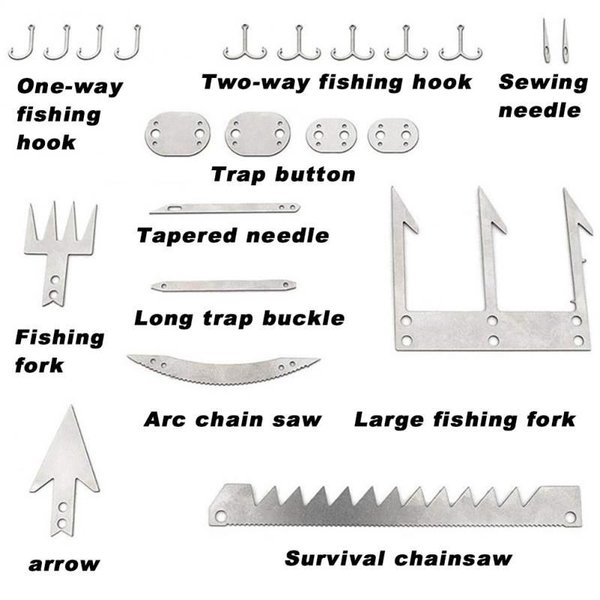 Survivalkarte EDC 22 in 1 zum fischen und jagen